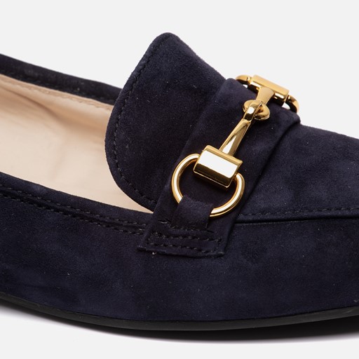 Gabor Instappers blauw Suede