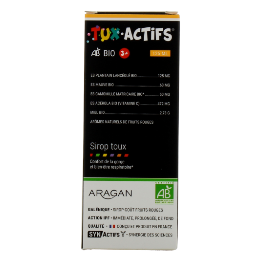 Synactifs Tux Actifs Enfant Sirop pour la toux bio - Dès 3 ans
