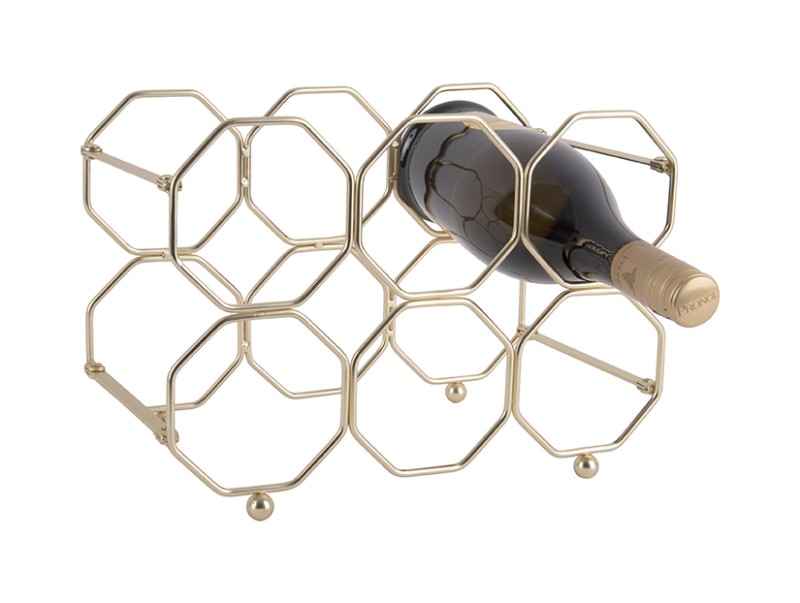 Wine Rack Honeycomb PT3474GD Gold