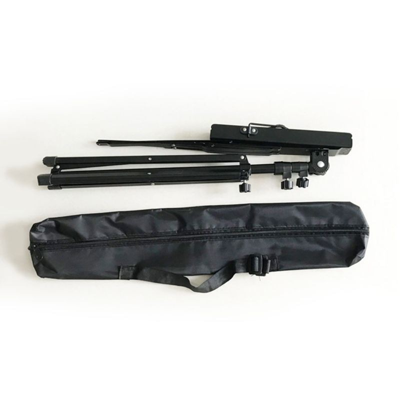 (136cm) Höhenverstellbarer Notenständer Anti-Rutsch Musiknoten Halterung   Tragetasche - Schwarz