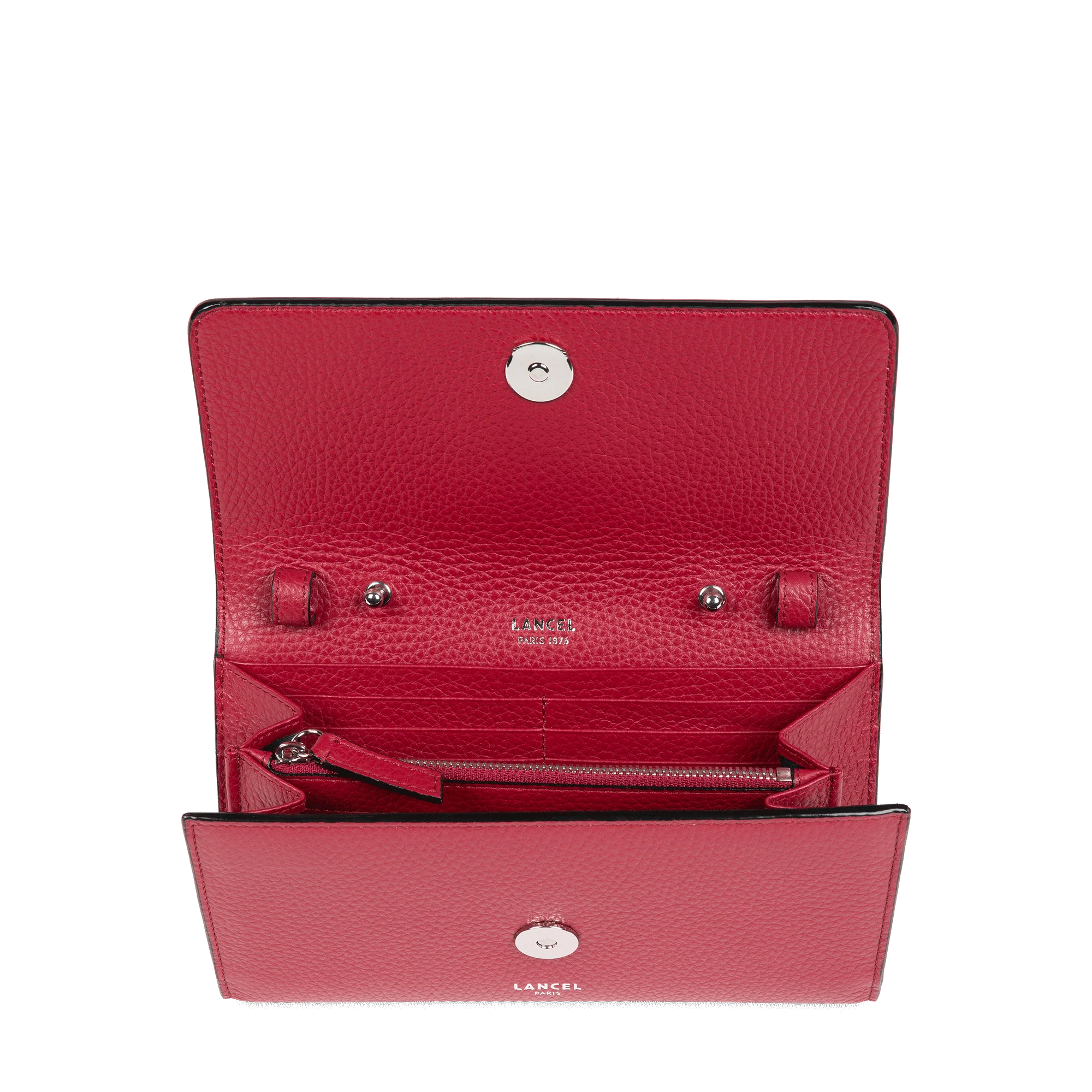 Portefeuille chaîne Premier Flirt de Lancel-Multico Carmin