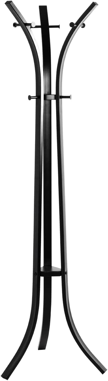 HAKU Möbel Garderobenständer schwarz, Metall Kleiderständer - Maße: H 177 x Ø 45 cm, Style: Modern