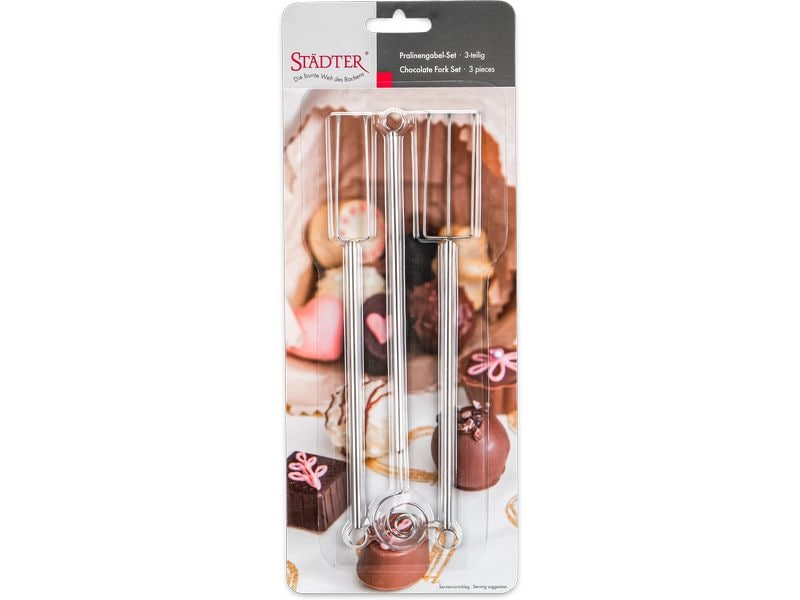Städter Pralinengabel Set 3-teilig Schokoladengabel