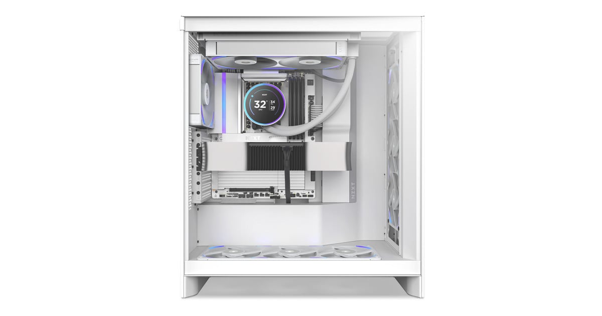 NZXTPerformance Fan F280X RGB case fans  (Wit, 2 stuks, 280 x 140 x 30 mm, PWM)