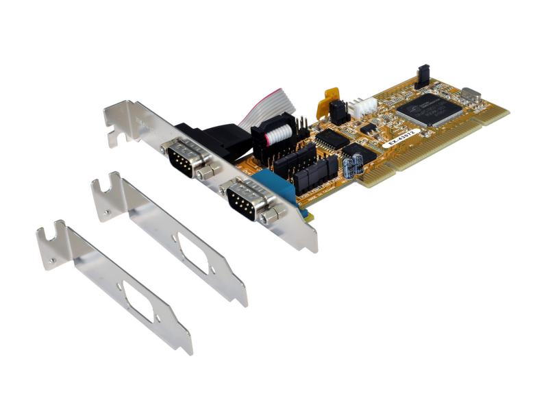 Exsys Serial-Karte EX-43062 Schnittstellenkarte mit zwei RS-232-Serial-Anschlüssen