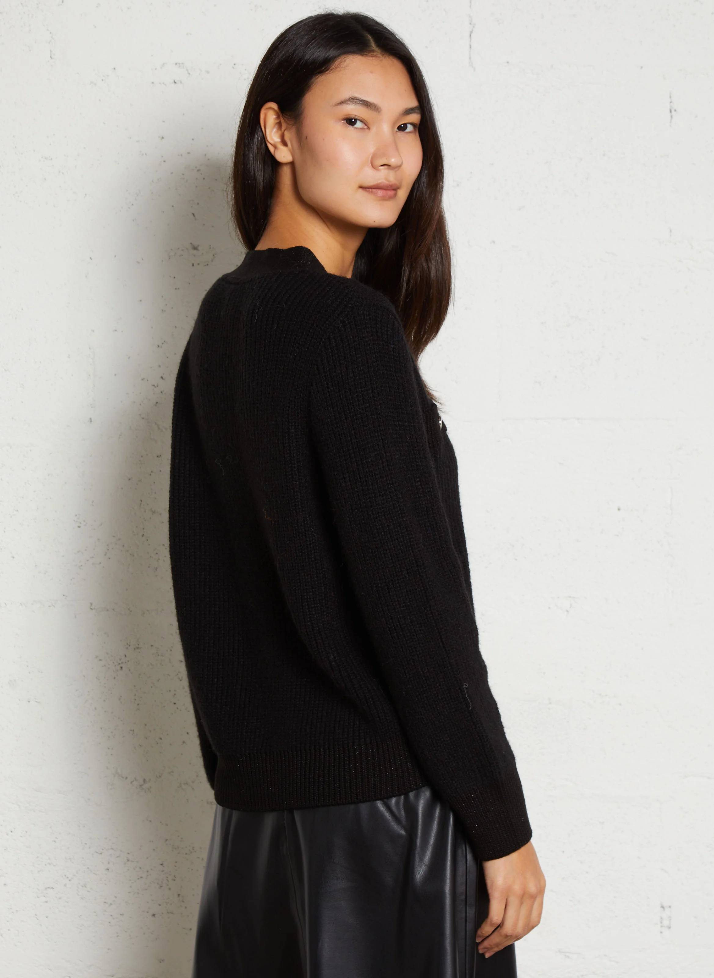 Gilet col V | Noir