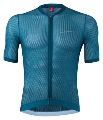 Maillot de vélo Loeffler à manches courtes FZ Cool Air Bleu Corail-Bleu