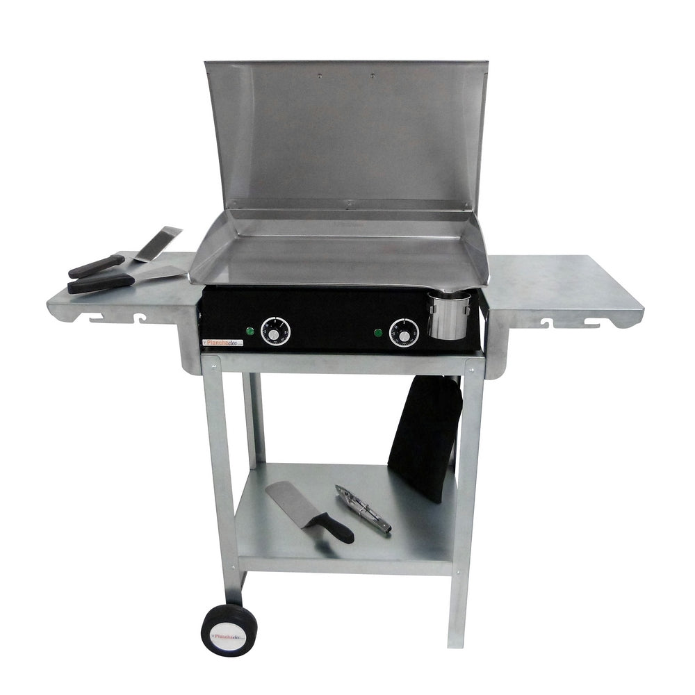 Pack plancha électrique PlanchaElec Lux 600 Carbon - Chariot Odéon 600