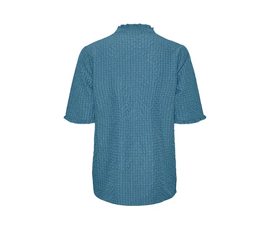 Bluse in Crinkle-Optik