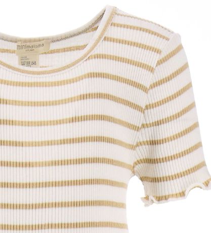 Minimalisma T-shirt - Silke/Bomuld - Blåmst - Honey Stripes