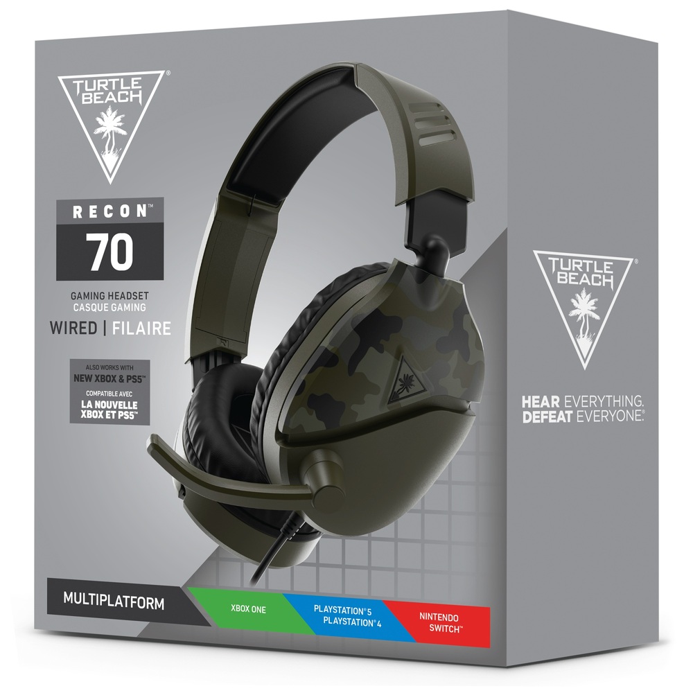 Turtle Beach Recon 70 Camo Green Gaming-Headset für Xbox, PS5, PS4, Switch, PC