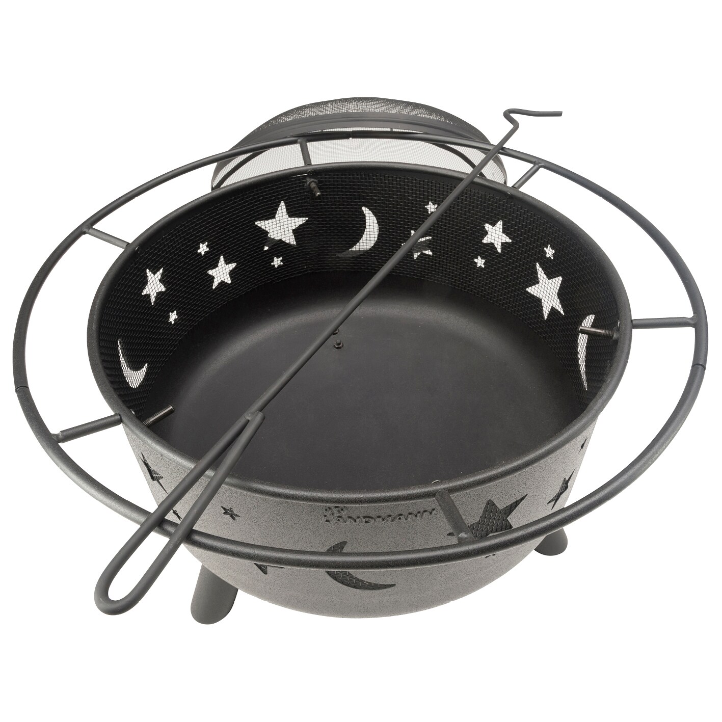 Landmann Feuerkorb 11811 Stars & Moon rund 75cm schwarz