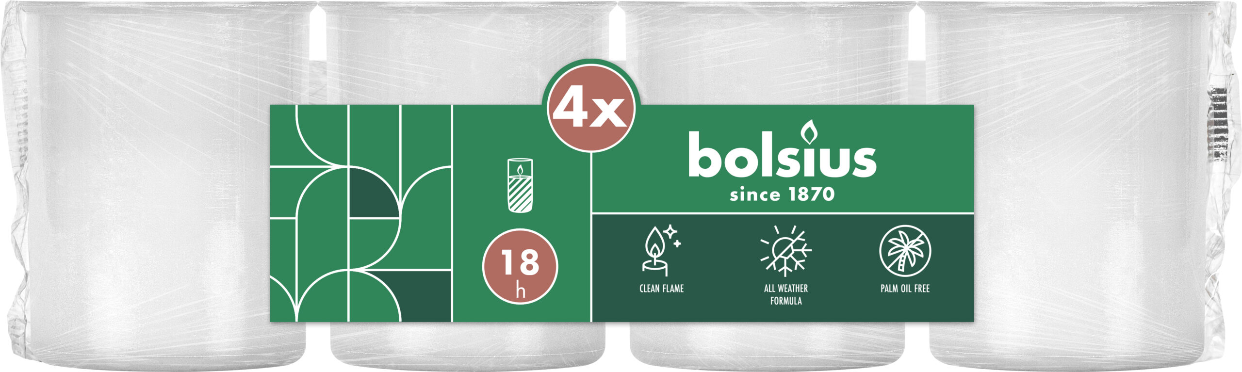 Bolsius Navulling 4X Nr40 Wit (1 stuk)