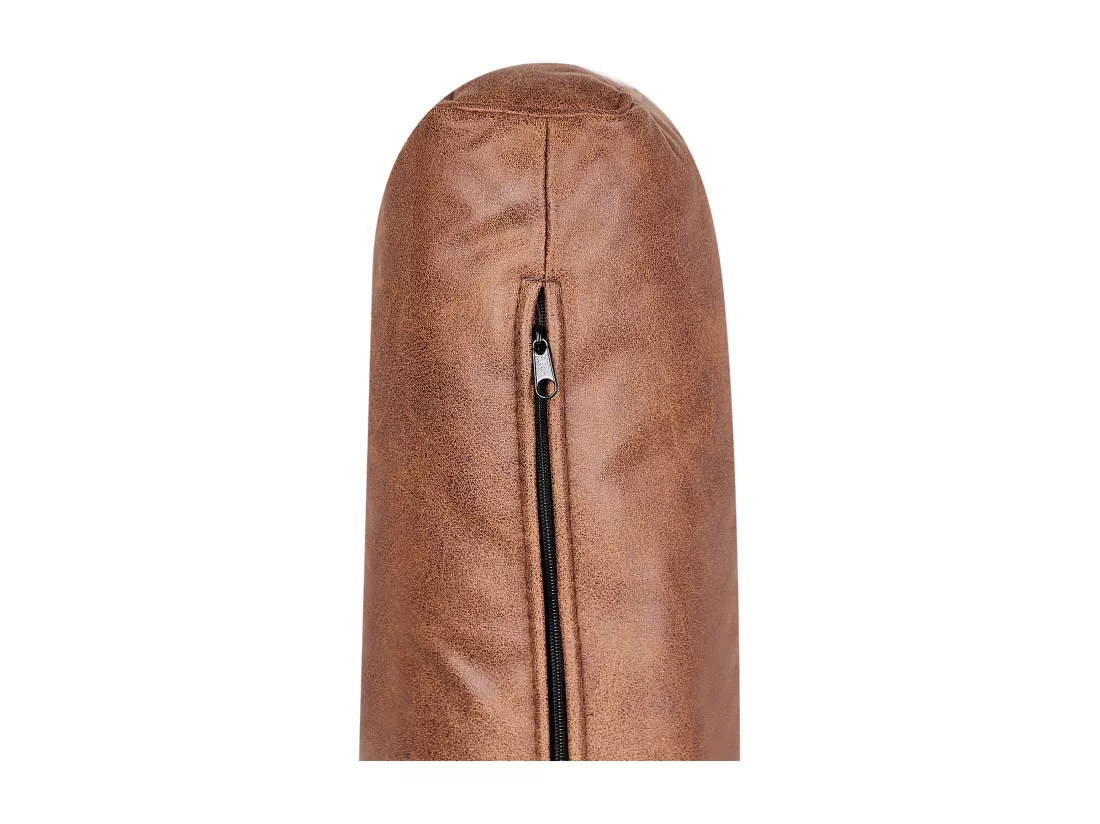Chaise longue côté droit en cuir PU marron doré REBAIS