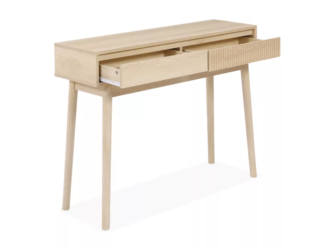 Console décor bois 2 tiroirs - Linear
