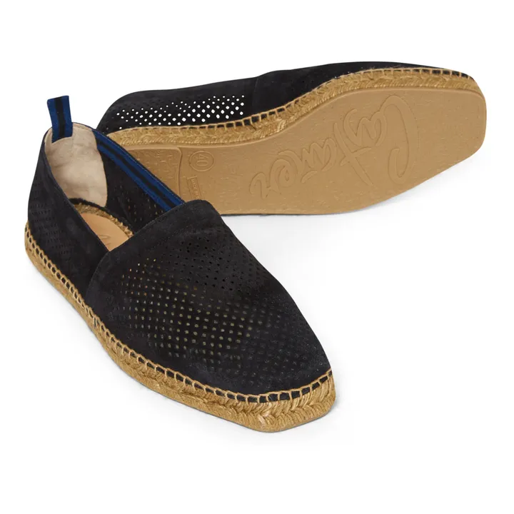 Castaner Espadrilles Pablo Suède Perforées | Noir