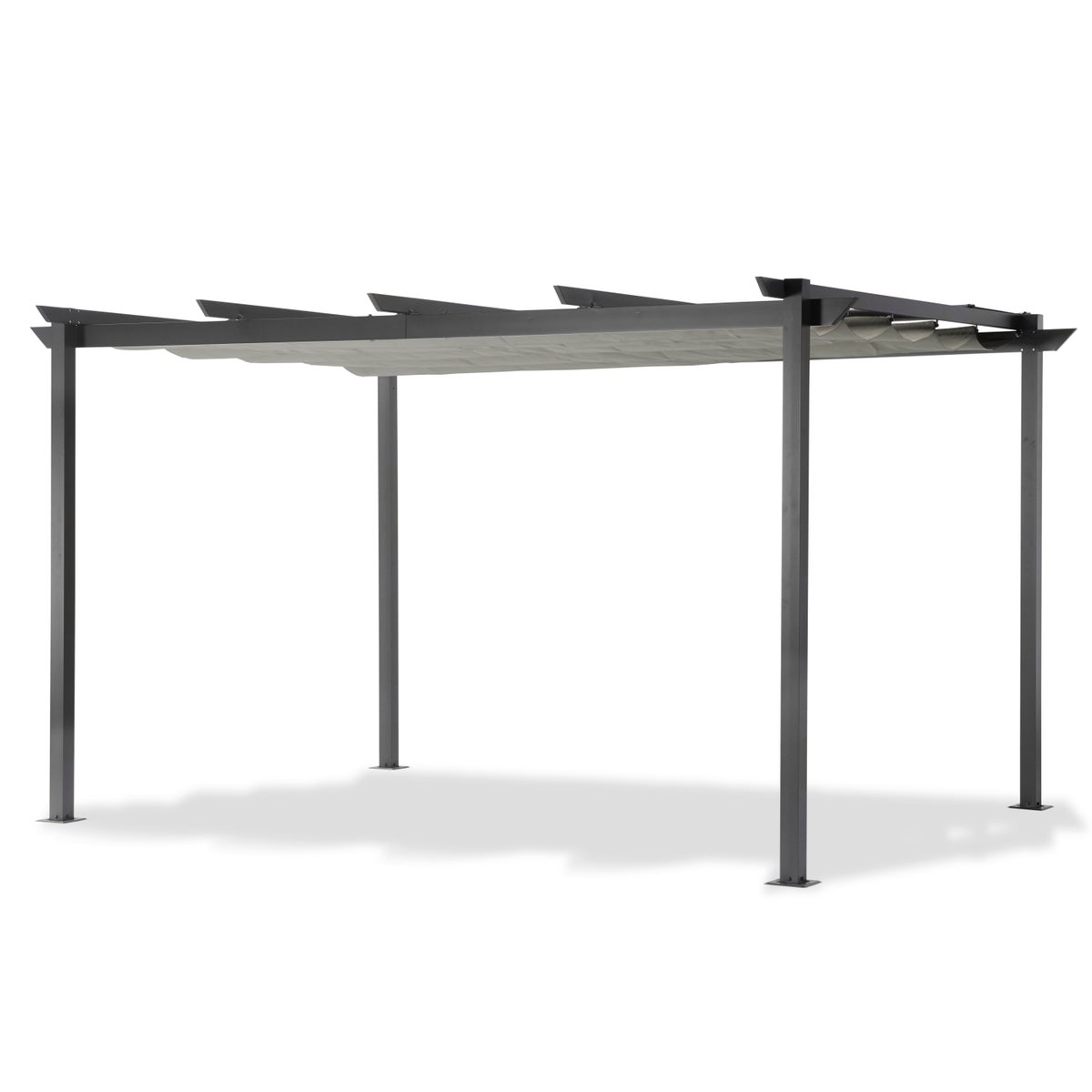 Pergola 4 x 3 m lichtgrijs
