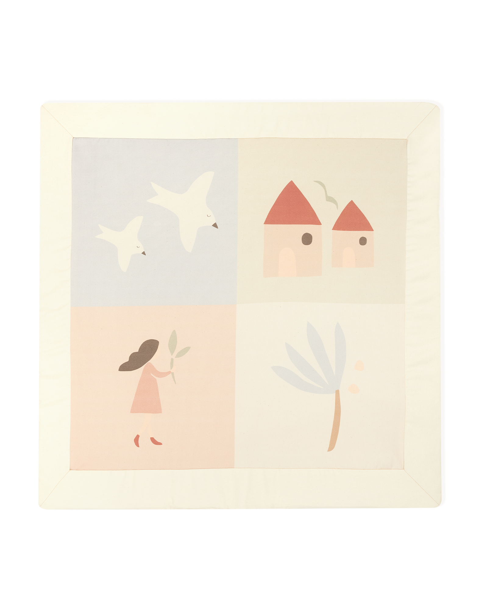Tapis de jeu playground carré | Blanc