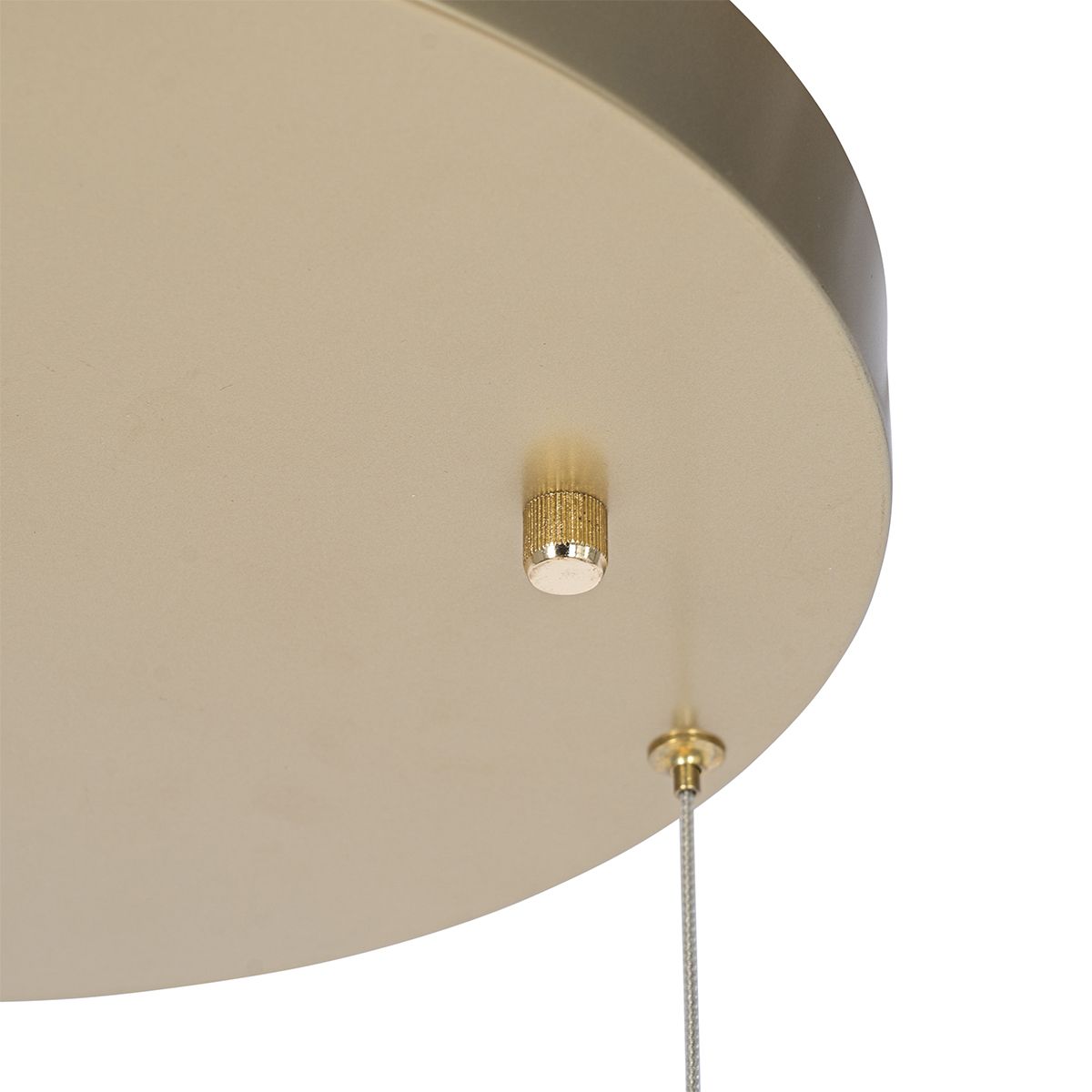 Hanglamp messing rond incl. LED 3-staps dimbaar 3-lichts - Lyani