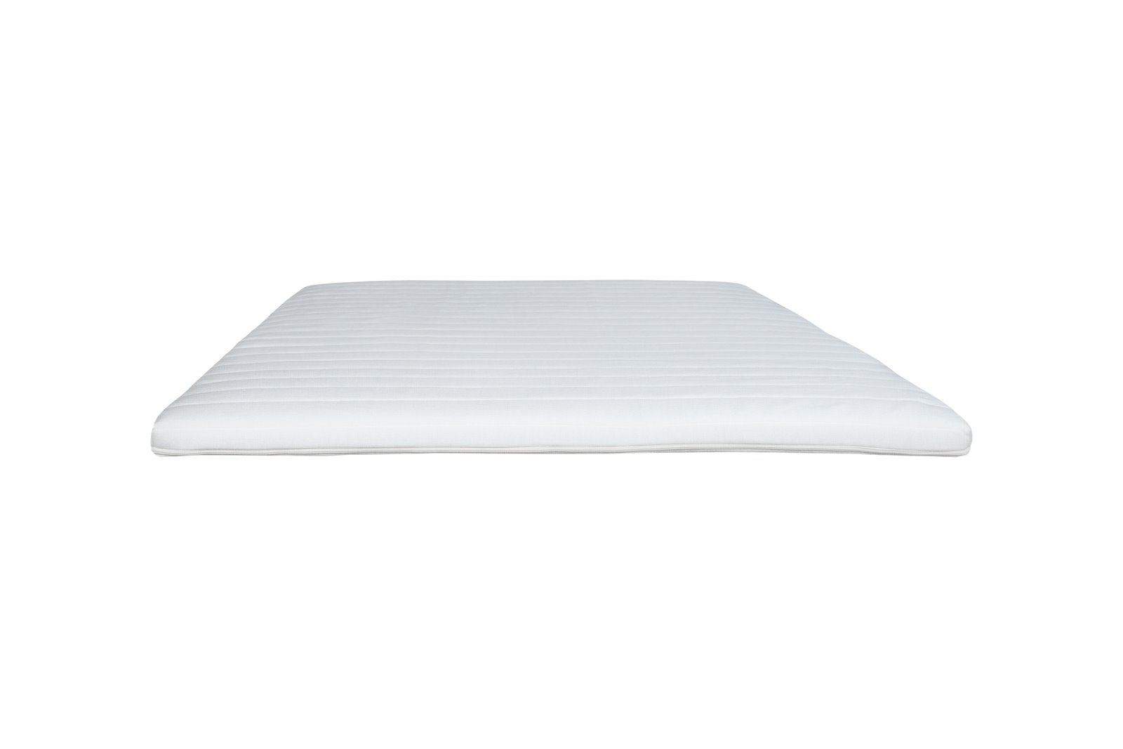 Basic overmadrass 120x200 cm I tekstil Roma 5 cm, Jersey strech hvit tekstil