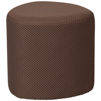 WOOOD poef Puuk espresso mesh stof