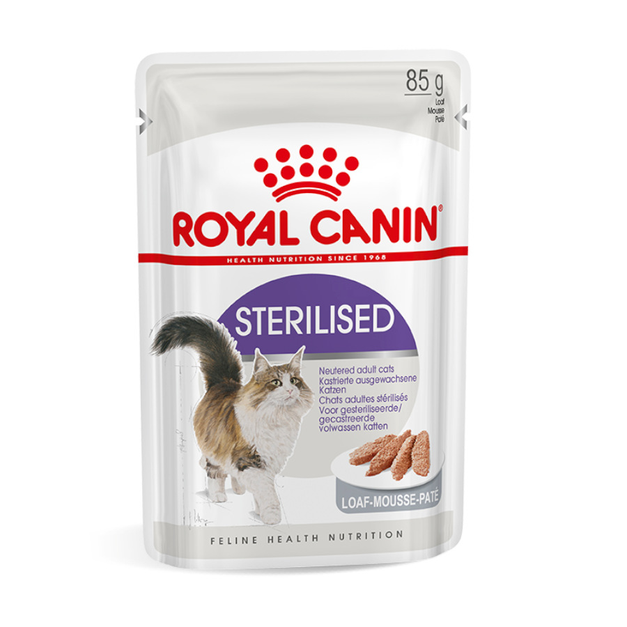 Sachê de patê esterilizado Royal Canin para gatos