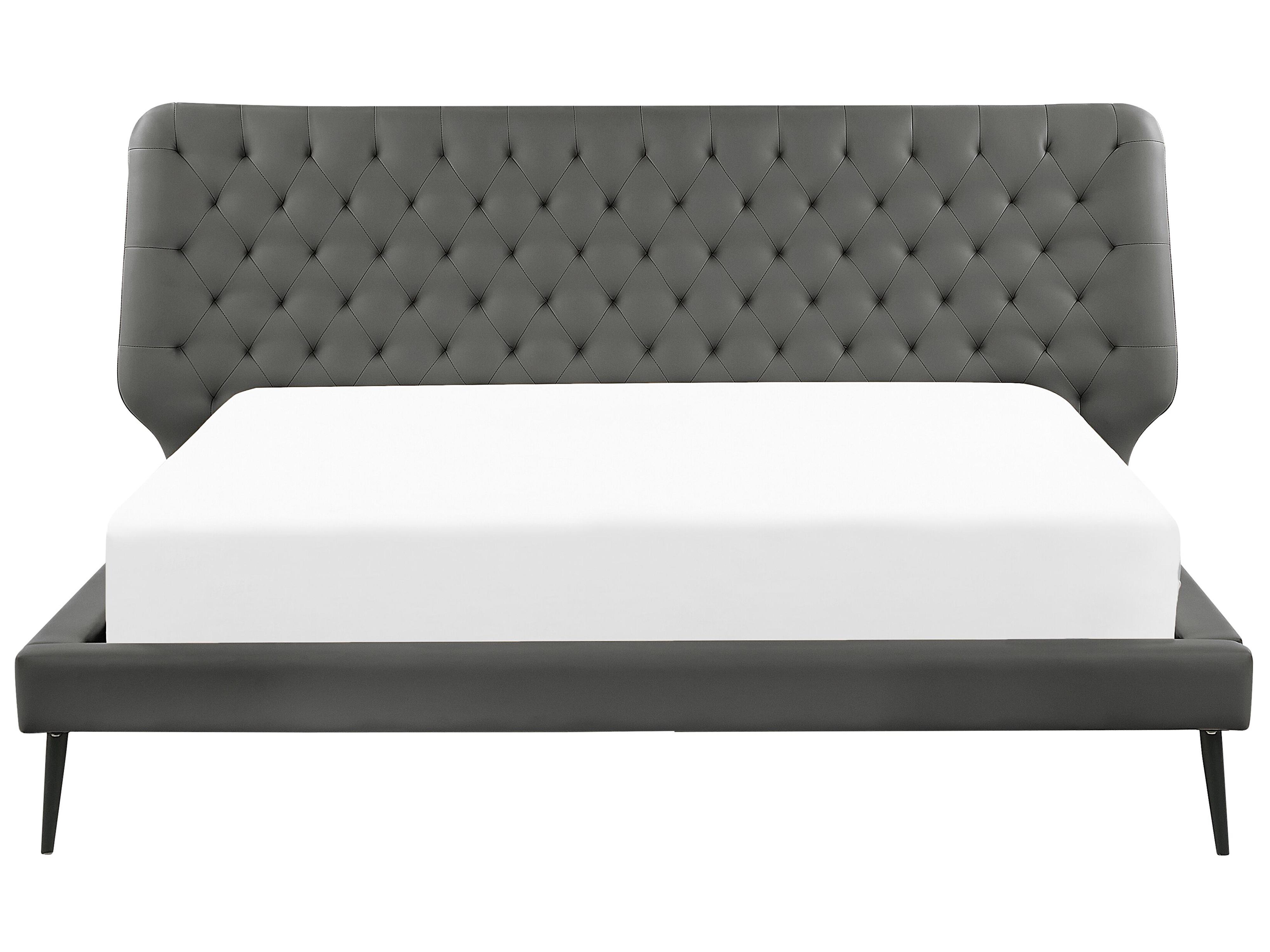 Bed Kunstleer ESSONNE 180 x 200 cm Grijs