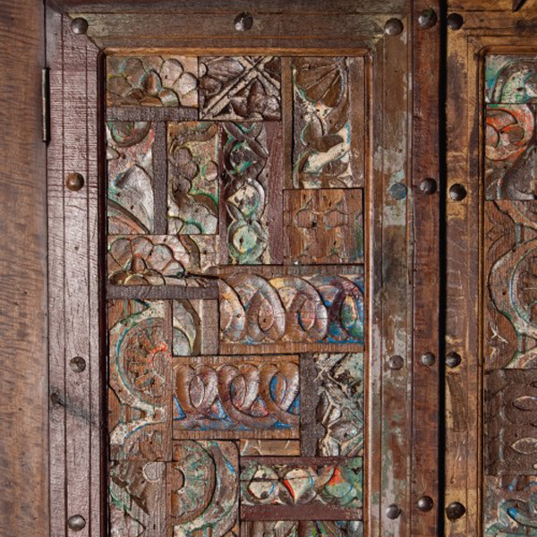 Schrank 'Cumbria' aus recyceltem Holz, L 103 cm, B 45 cm, H 188 cm von fischer's lagerhaus