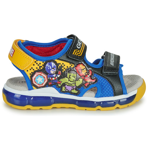 Geox - J SANDAL ANDROID BOY - Bleu / Jaune