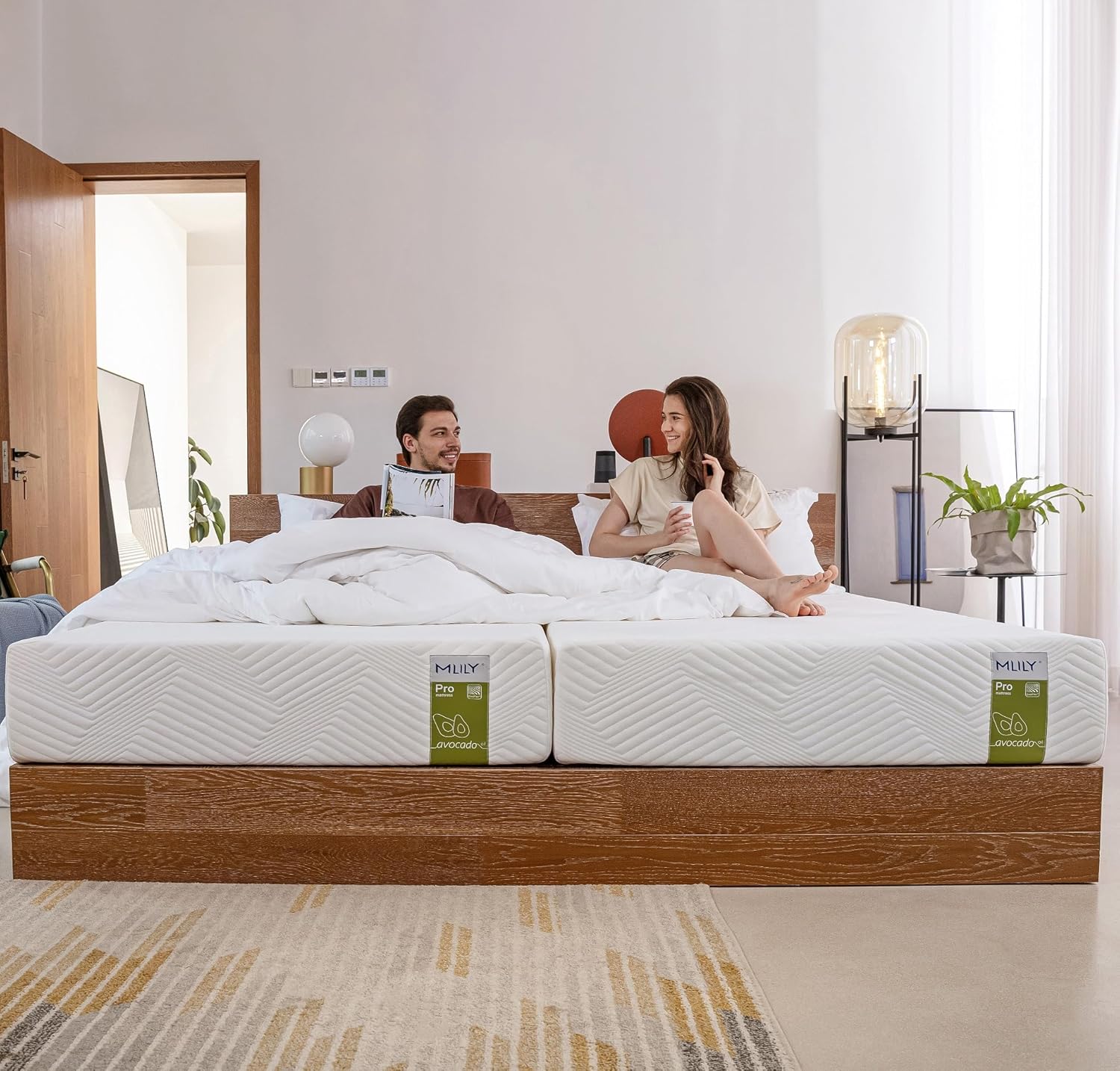 MLILY Pro Matratze 90x200 cm | Memory Foam Matratze mit 22 cm Höhe | Angenehmer Liegekomfort | 7 Komfortzonen und 3 Schichten für erholsamen Schlaf