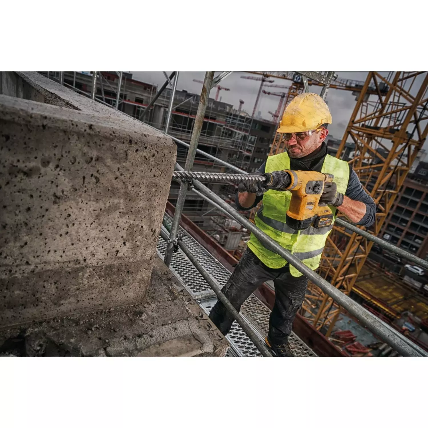 DeWALT DCH481X2 54V Li-Ion accu XR Flexvolt SDS-max combihamer set in koffer (2x 9.0Ah accu) - 6J - koolborstelloos