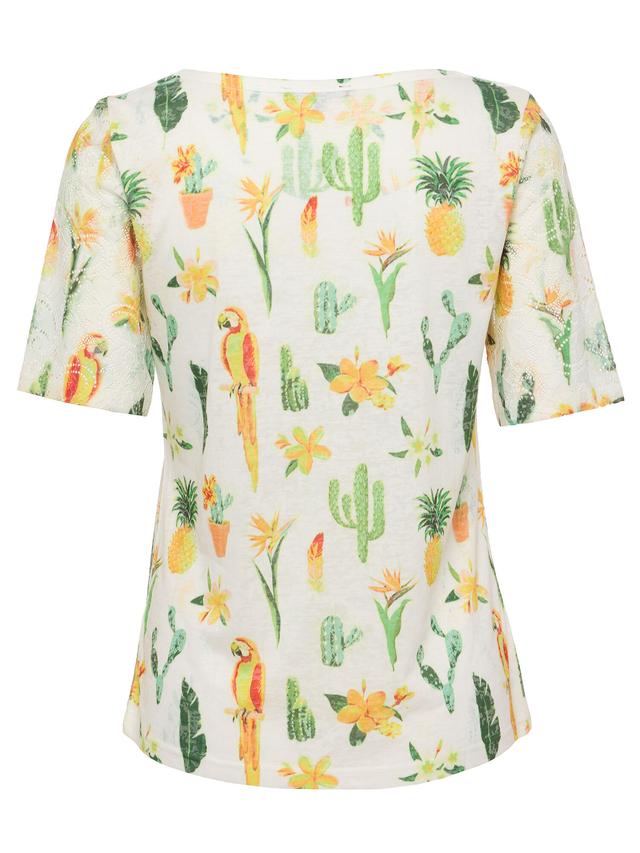 Shirt mit Kakteen Druck