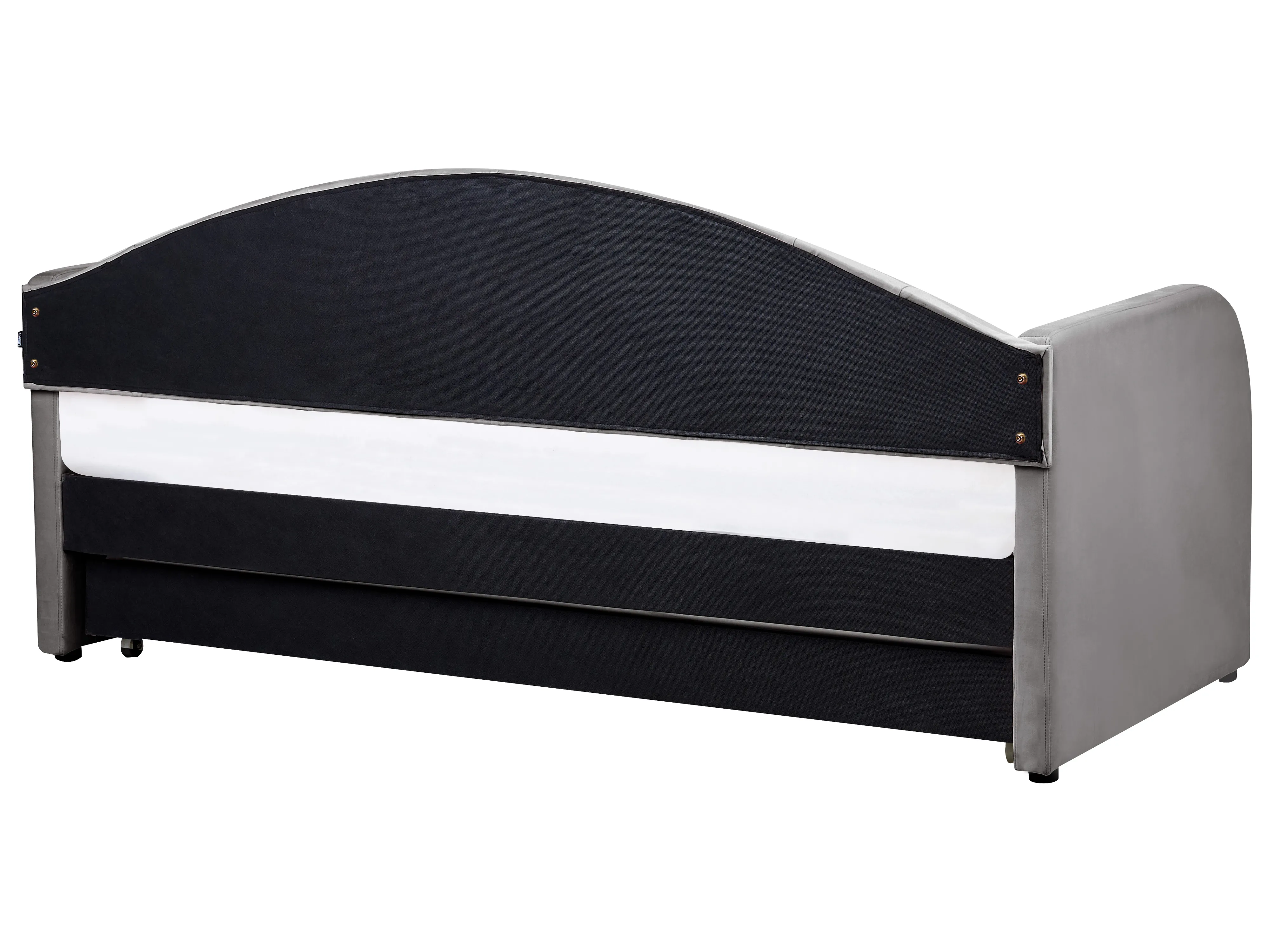 Onderschuifbed Fluweel EYBURIE 90 x 200 cm Grijs