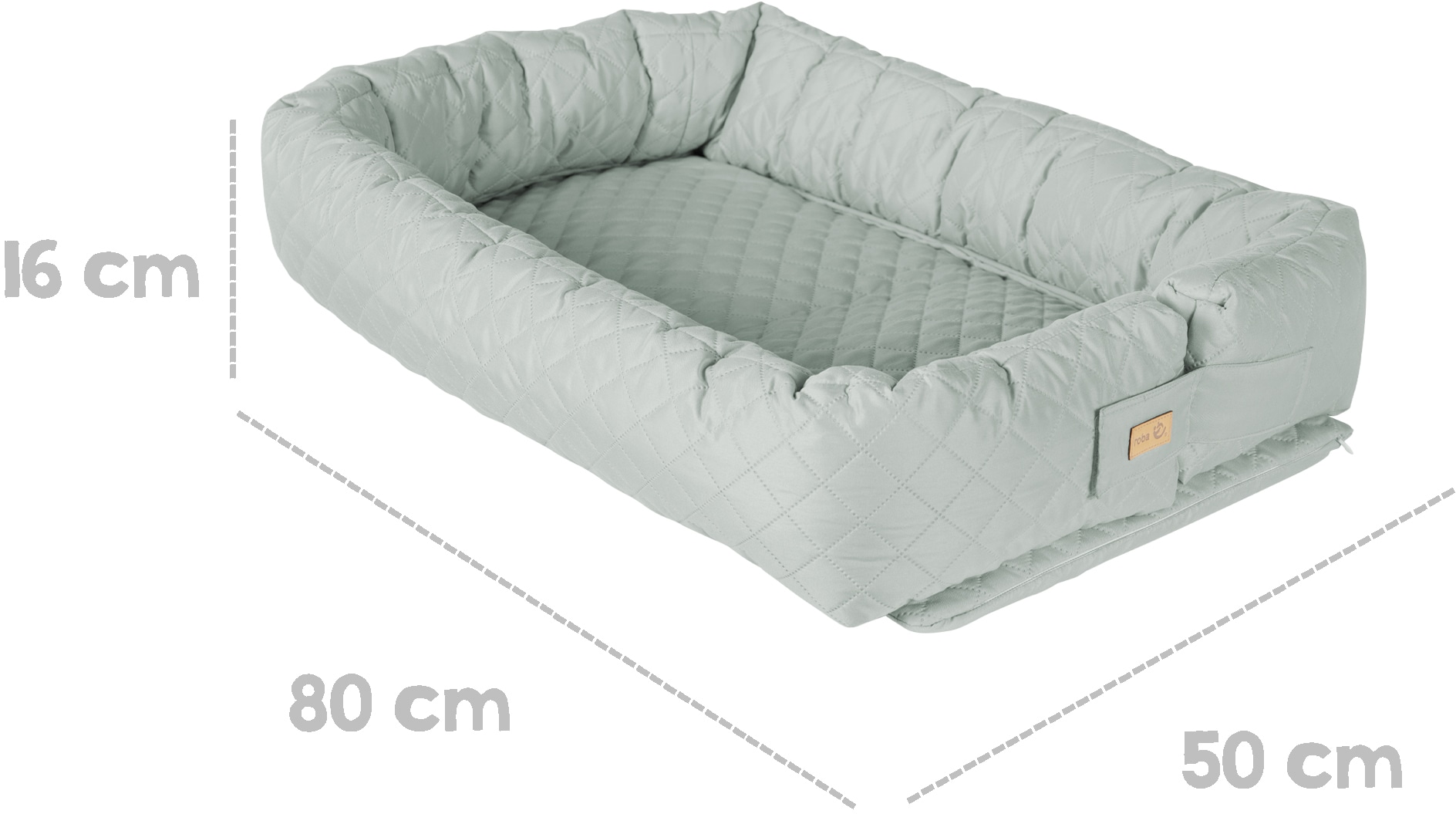 roba® Kuschelnest »Babylounge, roba style, frosty green« 3in1