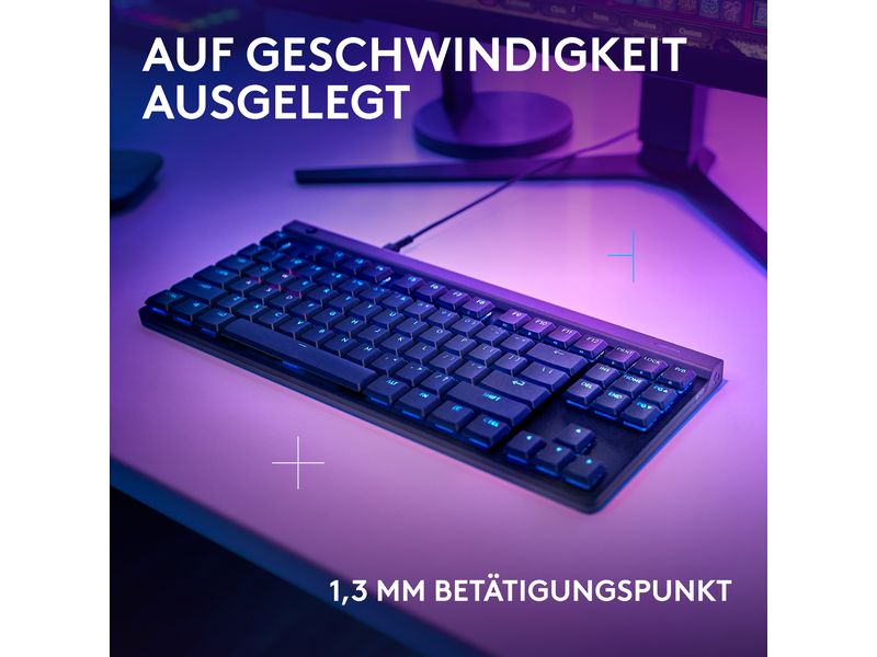 Logitech Gaming-Tastatur G515 TKL Kabelgebundene Gaming-Tastatur mit ultradünnem Profil