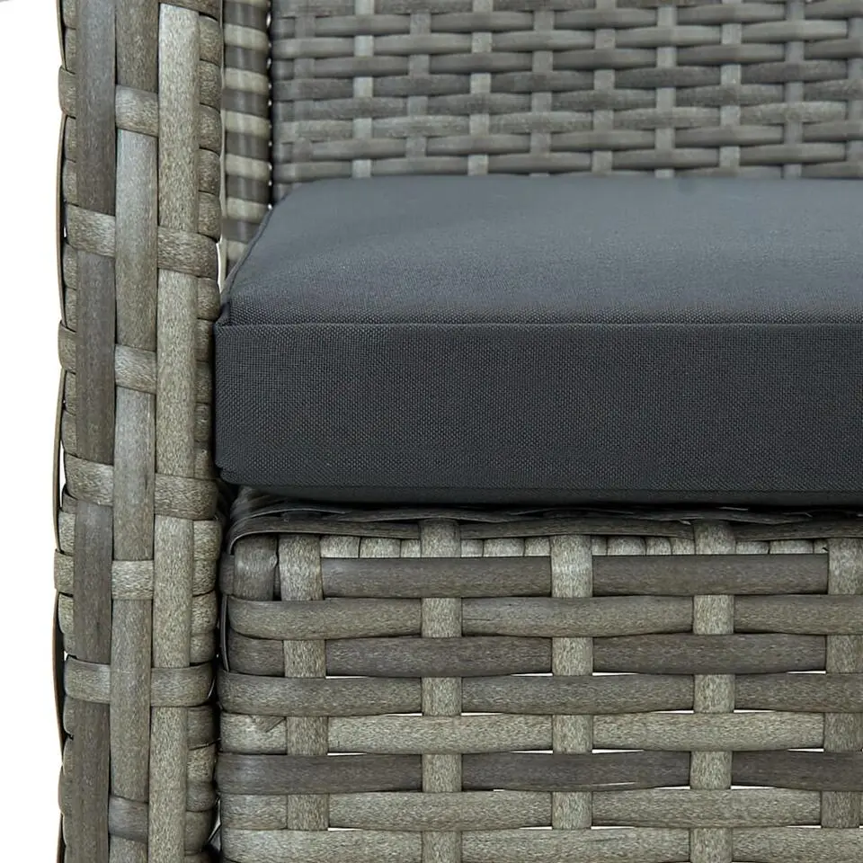 vidaXL - Tuin fauteuil - Grijs - Poly rattan