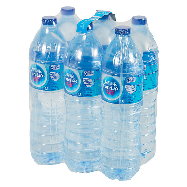 Eau plate Nestlé Pure Life, en bouteille, lot de 6 x 1,5 L