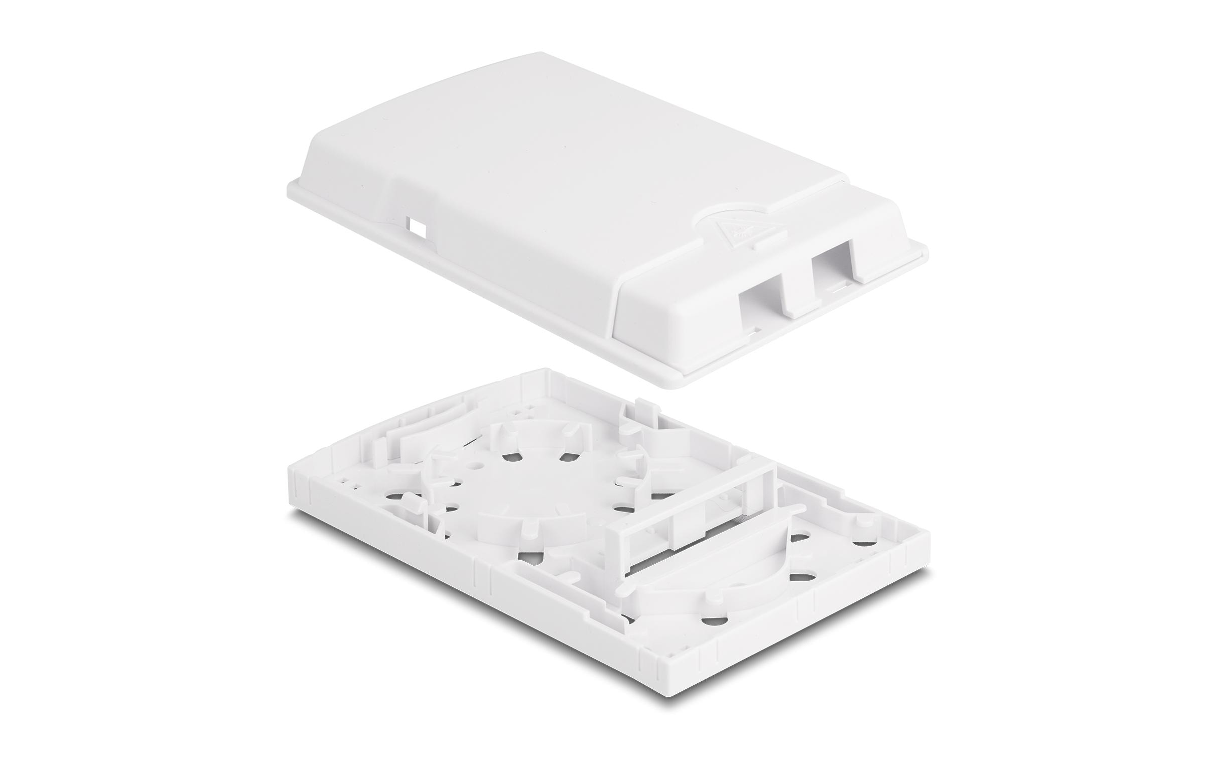 LWL Anschlussdose zur Wandmontage für 2x SC/LCDelock LWL Anschlussdose zur Wandmontage für 2 x SC Simplex oder LC Duplex weiss