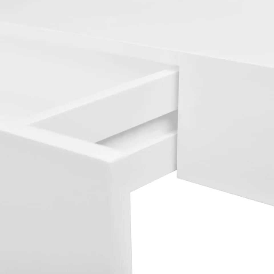 vidaXL Wandschap - met lade - zwevend - MDF - wit