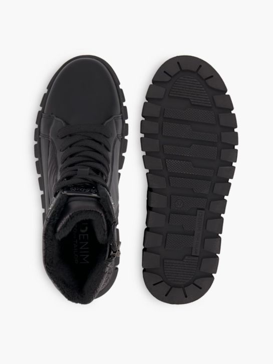 TOM TAILOR Schnür-Stiefelette Schwarz