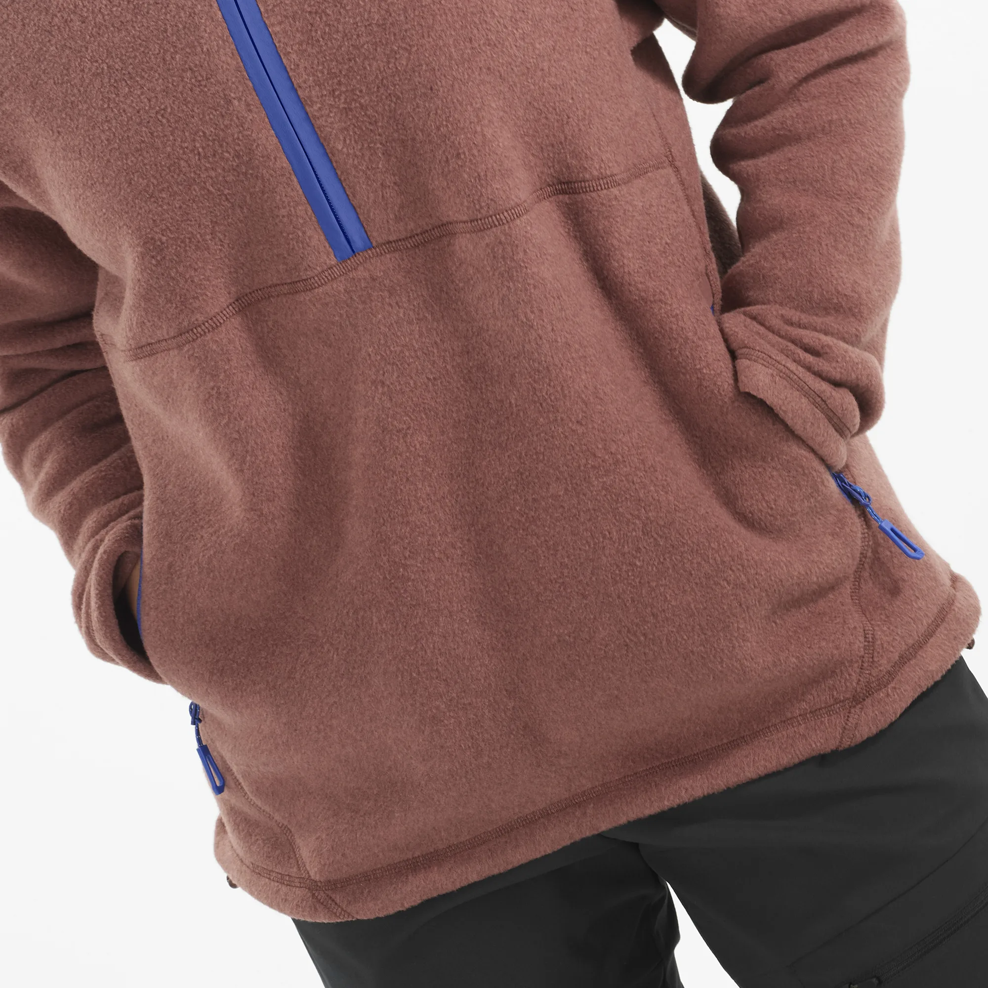 Salomon Women's Chroma Fleece Half Zip Rum Raisin