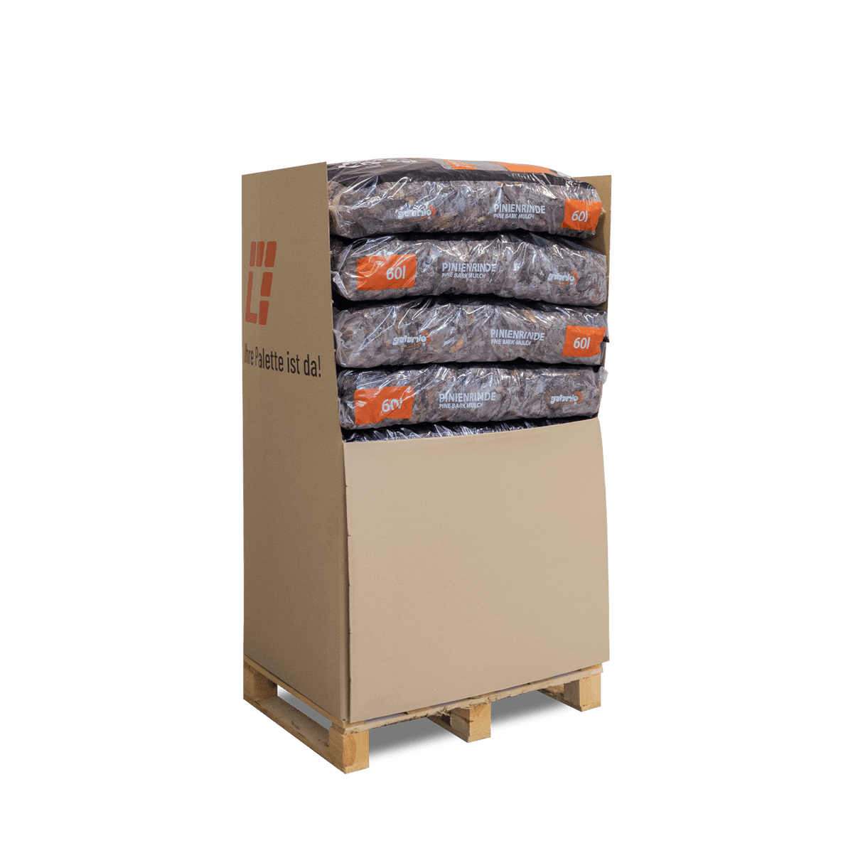 Galamio Pine Bark Mulch Medium 60l x 13 Zakken 780l Pallet
