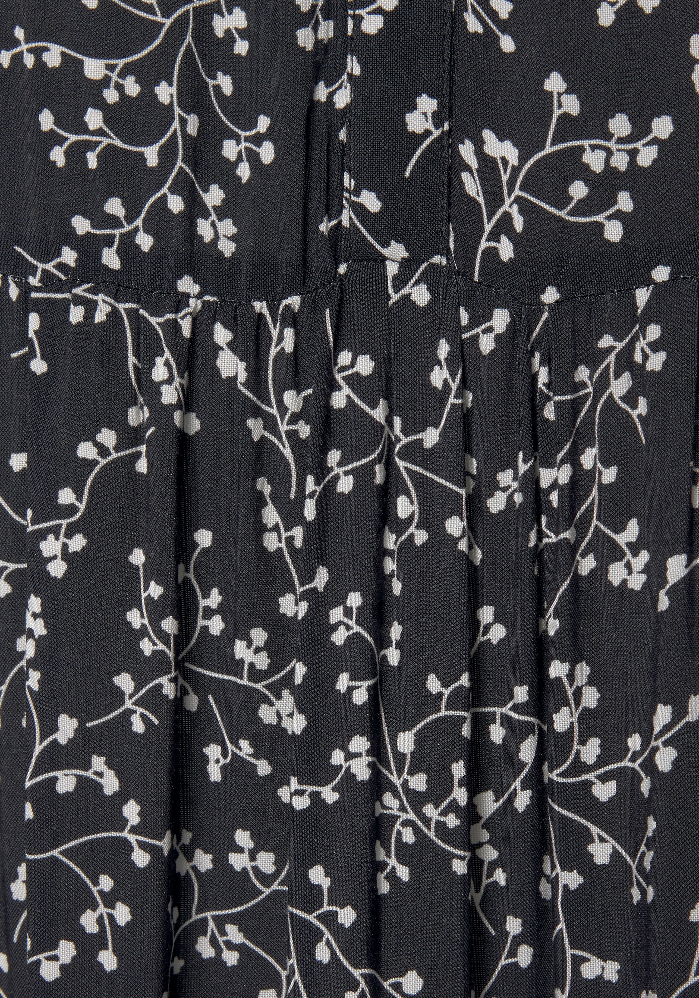 LASCANA Maxikleid mit Blumenprint und Volants, locker bequemer Look