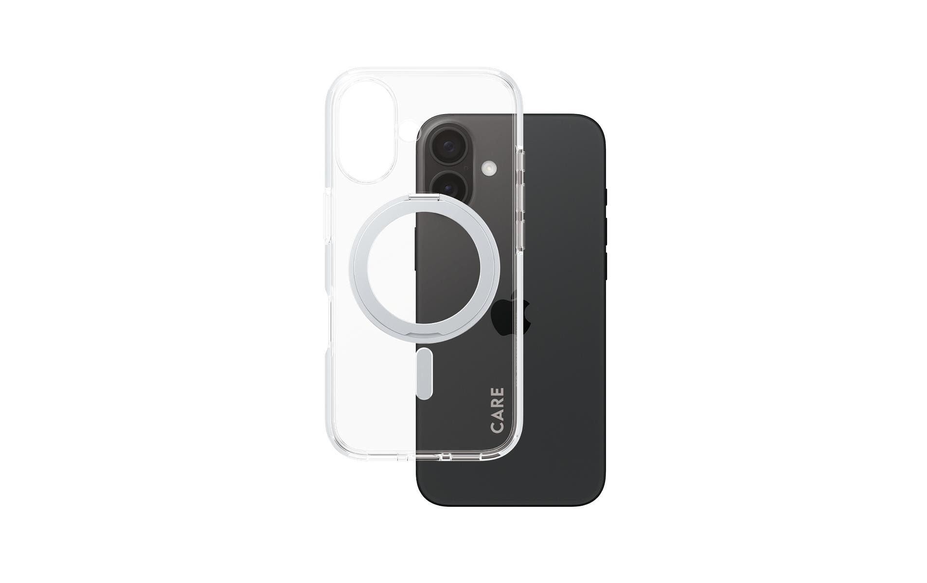 Back Cover Feature Kickstand iPhone 16 SilberSchutzhülle für das Apple iPhone 16