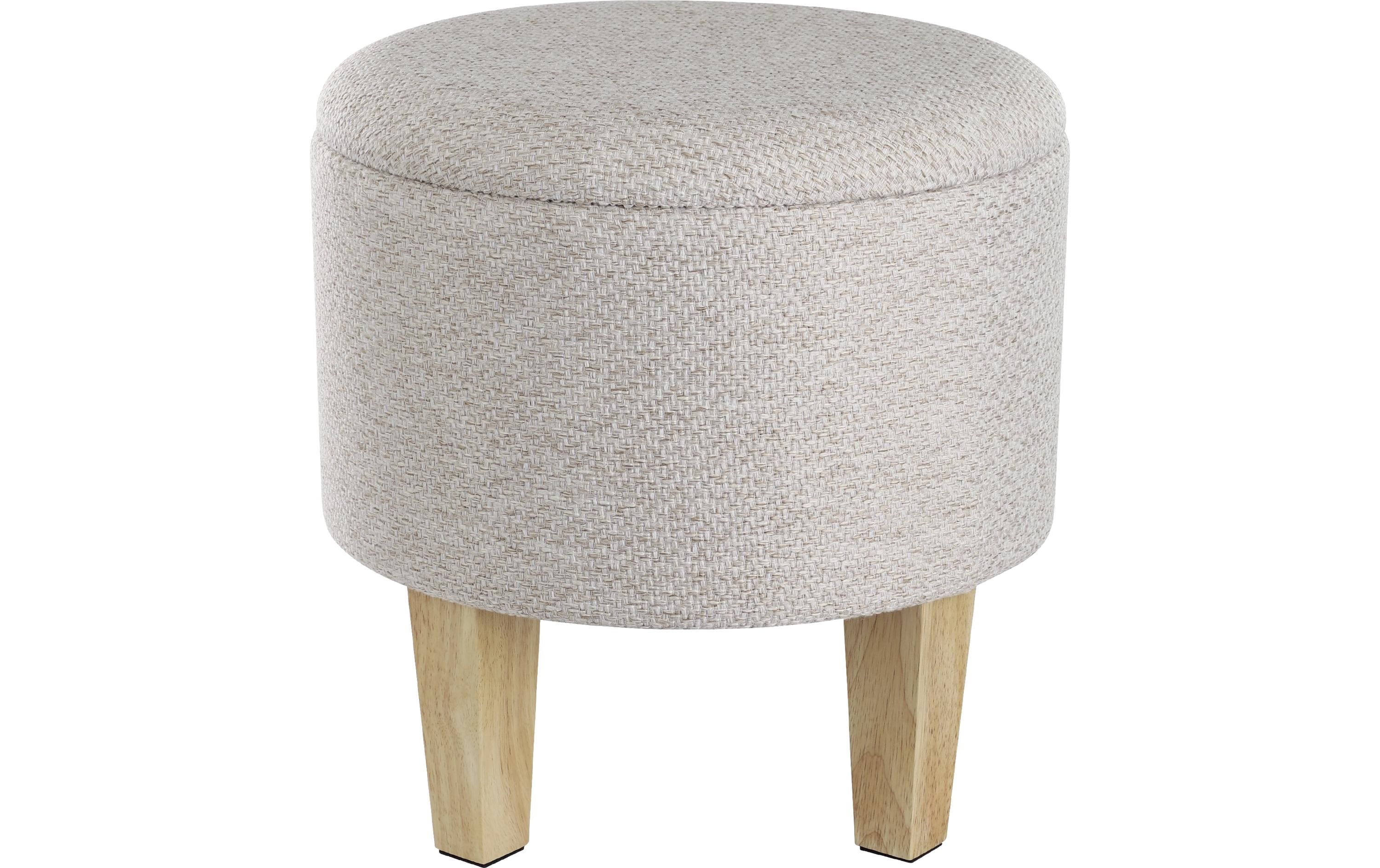 Hocker Mashike Ø 39 x 40 cm, Beige/BraunKlassischer Hocker für zusätzliche Sitzgelegenheit