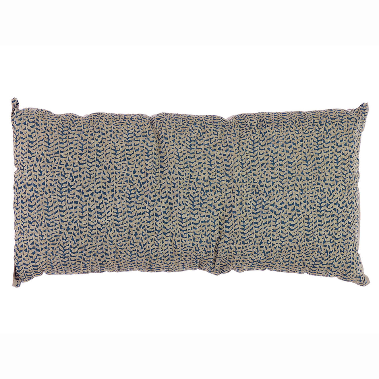 En Fil d'Indienne Housse de coussin Lierre indigo - 50x100 cm