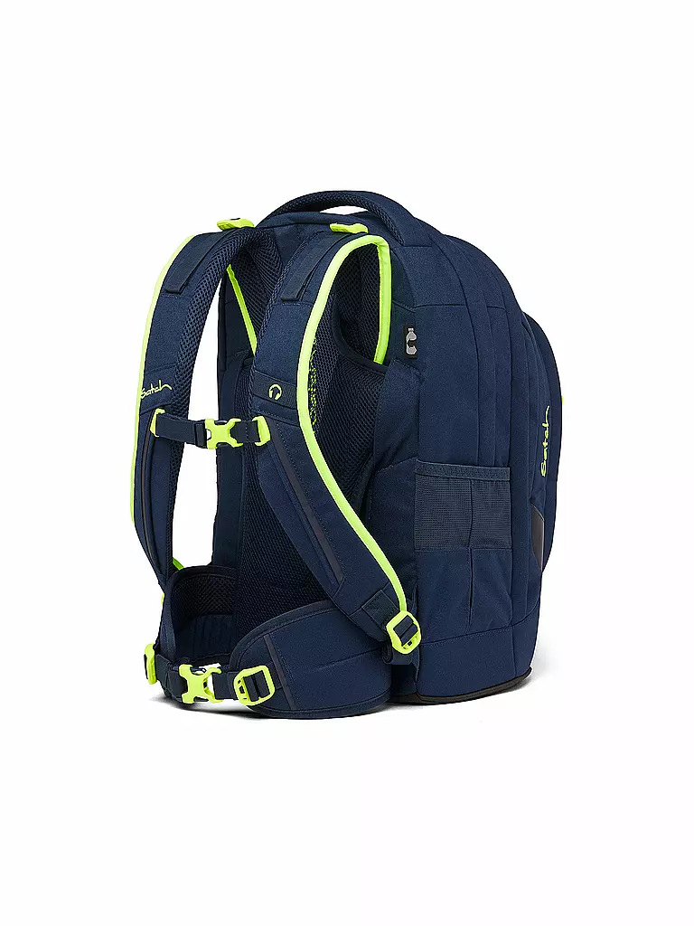SATCH Schulrucksack Pack - Toxic Yellow dunkelblau