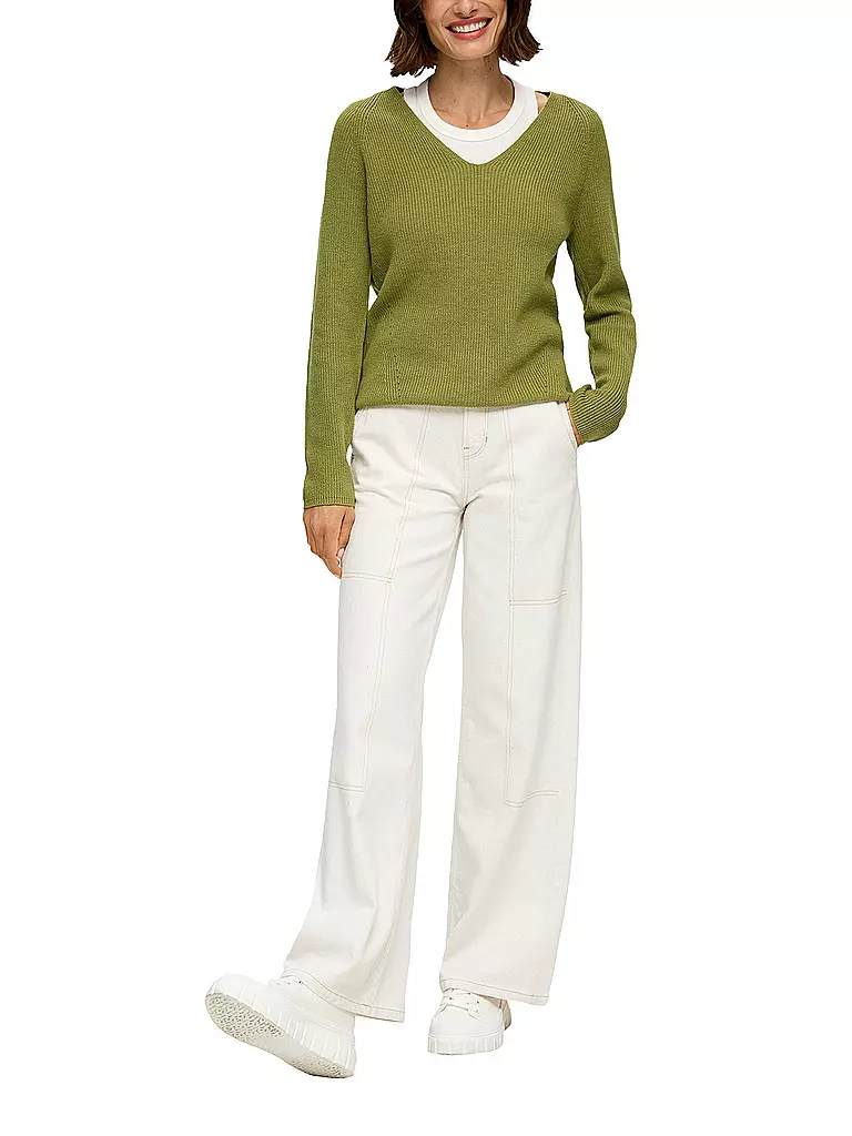 S.OLIVER Pullover grün