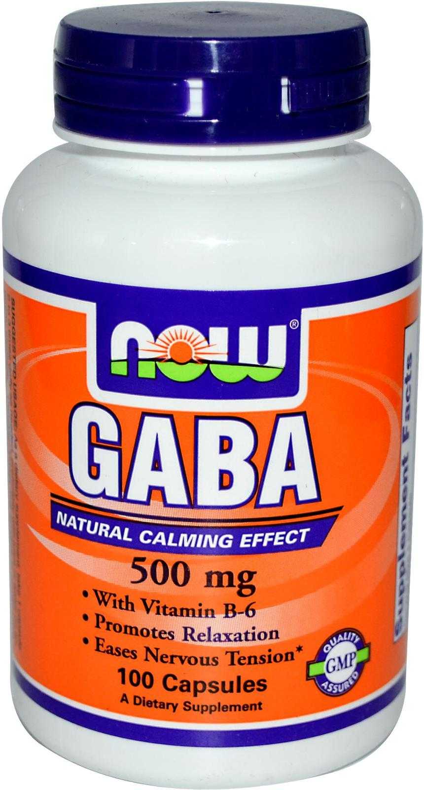 NOW Foods GABA 500mg 100 cápsulas