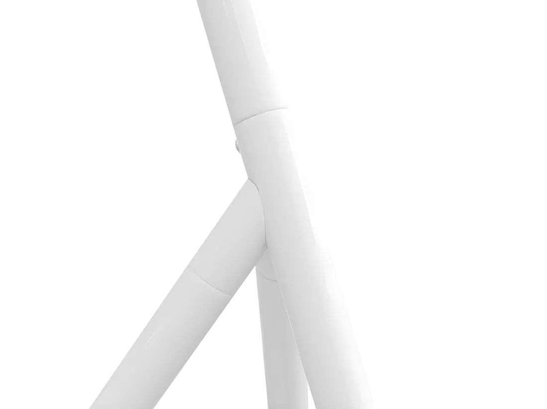 Lampadaire métal avec abat-jour blanc et trépied sur 3 pieds - SHINE M